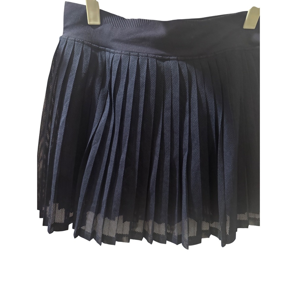 Free People FP Movement Navy Blue Pleated Mesh Tennis Skort Womens Size M/L